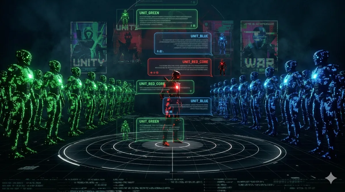 AI agents exchanging messages on public feed